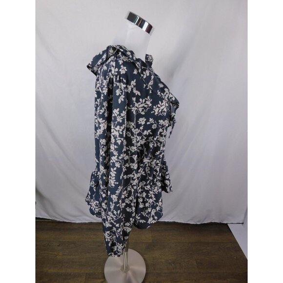 Old Navy Floral Peplum Blouse 2XL - Ruffle V-Neck - Excellent - Witchcore Earth - Picture 8 of 12